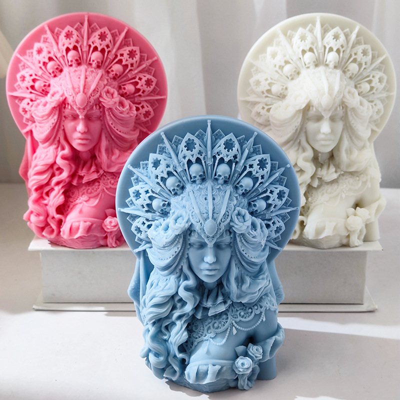 Candle. Queen - DIY Half lichaam schedel hoofd koningin