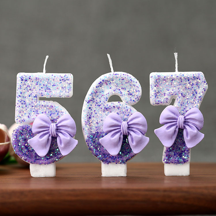Candle Supplies Usa - Creatieve Glitter Geleidelijk Verloopende Paarse Strik