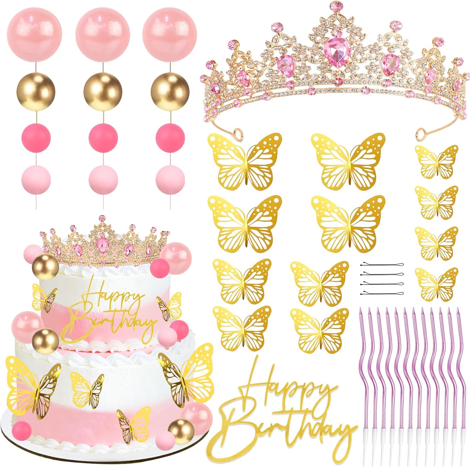 Crown Cake Topper, Corona Para - Candle. Queen recensie en prijs