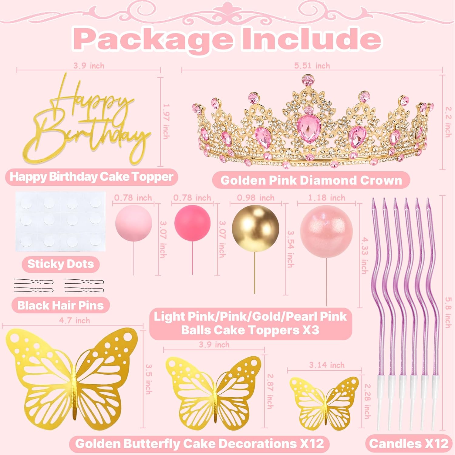 Crown Cake Topper, Corona Para - Candle. Queen recensie en prijs