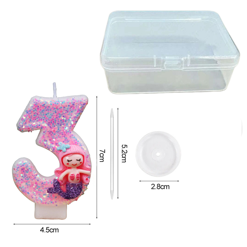 Creatieve roze zeemeermin 0-9  - Candle Supplies Usa recensie en prijs