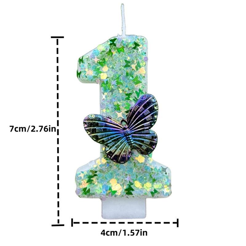 1Pc Groene Pailletten Nummer 0 - Candle Supplies Usa recensie en prijs