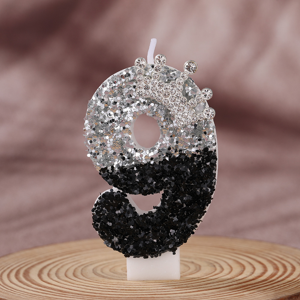 Zwart-zilveren gradiënt kroon  - Candle Supplies Usa recensie en prijs